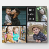 カスタム4フォトコラージュ最高のアンクルエバー フォトプラーク (正面)