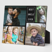 カスタム4フォトコラージュ最高のアンクルエバー フォトプラーク (側面)