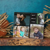 カスタム4フォトコラージュ最高のアンクルエバー フォトプラーク (側面)