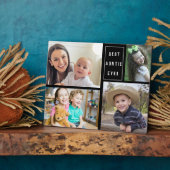 カスタム4フォトコラージュ最高のアンティ フォトプラーク (側面)