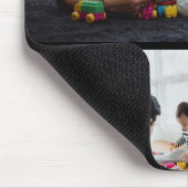 カスタム4フォトコラージュ最高のパパエバモノグラムのー マウスパッド (コーナー)