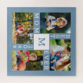 カスタム4フォトコラージュ最高のママ ジグソーパズル (横)