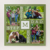 カスタム4フォトコラージュ緑のステッ最高のプダッド ジグソーパズル (縦)