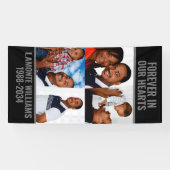 カスタム4フォトコラージュ葬儀墓カバーバナー 横断幕 (横)