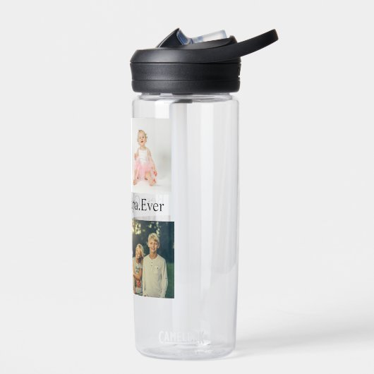 カスタム4フォトコラージョ最高のンパエバー ウォーターボトル (左面)
