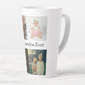 カスタム4フォトコラージョ最高のンパエバー カフェラテマグ (右アングル)