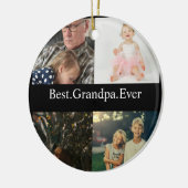 カスタム4フォトコラージョ最高のンパエバー セラミックオーナメント (左)