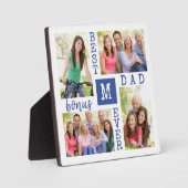 カスタム4フォトコラージョ最高のンボーナスパパEver Blue フォトプラーク (正面)