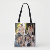 カスタム4フォトコラージートバッグ トートバッグ (正面)