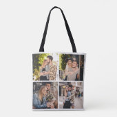 カスタム4フォトコラージートバッグ トートバッグ (裏面)