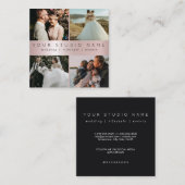 カスタム4フォトミニマル写真家スクエアスクー スクエア名刺 (正面/裏面)