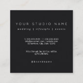 カスタム4フォトミニマル写真家スクエアスクー スクエア名刺 (裏面)