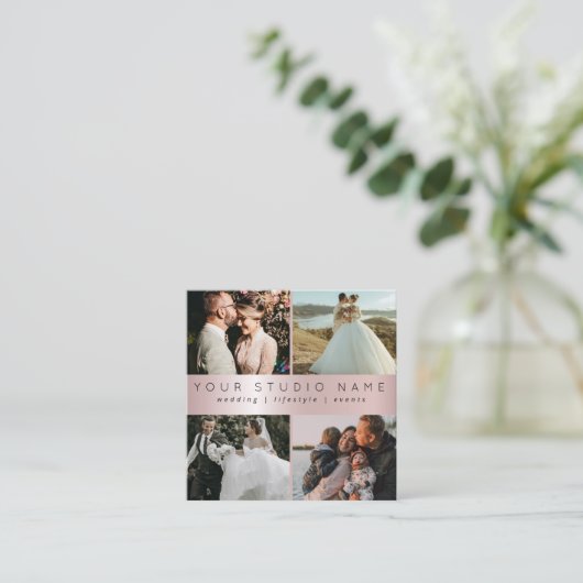 カスタム4フォトミニマル写真家スクエアスクー スクエア名刺 (スタンド正面)