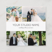 カスタム4フォトミニマル写真家 スクエア名刺 (正面)