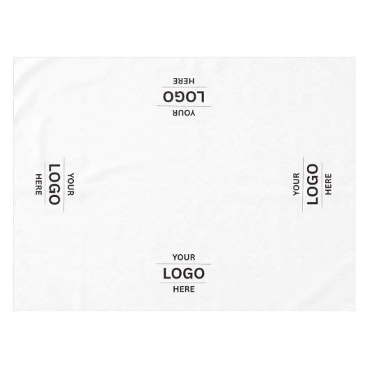 カスタム4ロゴ会社ビジネスレストランプロモーション テーブルクロス (正面(横))