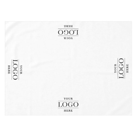 カスタム4ロゴ会社ビジネスレストランプロモーション テーブルクロス (正面(横))