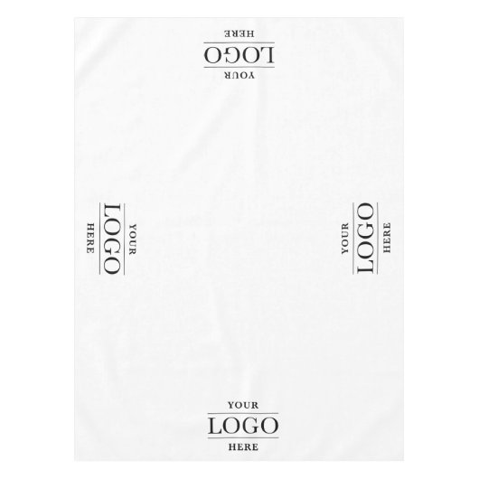 カスタム4ロゴ会社ビジネスレストランプロモーション テーブルクロス (正面)