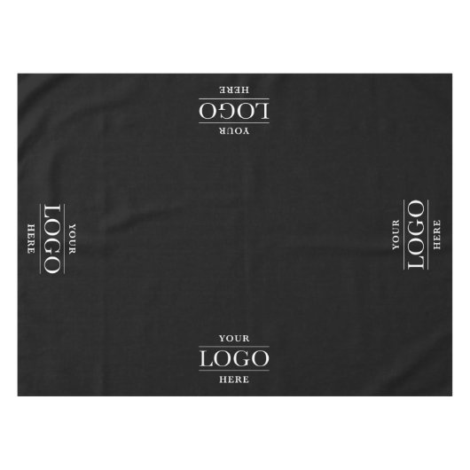 カスタム4ロゴ会社ビジネスレストランプロモーション テーブルクロス (正面(横))