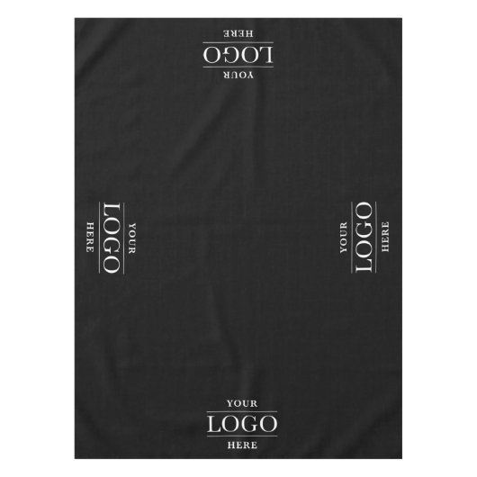 カスタム4ロゴ会社ビジネスレストランプロモーション テーブルクロス (正面)