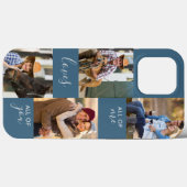 カスタム4写真すべての私が愛する青 Case-Mate iPhoneケース (裏面 (横))