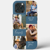 カスタム4写真すべての私が愛する青 Case-Mate iPhoneケース (裏面)