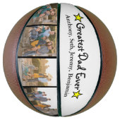 カスタム4写真もっとも偉大パパEver Father's Day バスケットボール (縦)