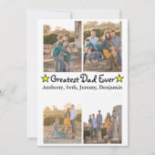 カスタム4写真もっとも偉大パパEver Father's Day Card 招待状 (正面)