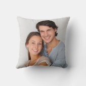 カスタム4写真コラージュのクリスマス クッション (裏面)