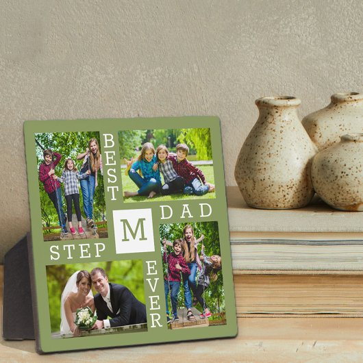 カスタム4写真コラージュ最高のプドアドエバーグリーン フォトプラーク