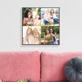 カスタム4写真コラージュ金ゴールド卒業 キャンバスプリント (インサイチュ (リビング))