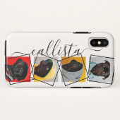 カスタム4写真手書きモノグラム名ペット Case-Mate iPhoneケース (裏面(横))