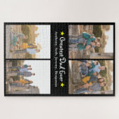 カスタム4写真素晴らしパパEver Father's Day LG ジグソーパズル (横)