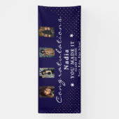 カスタム4又は5写真卒業パーティー 横断幕 (縦)