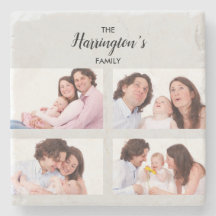 カスタム4家族の写真コラージュ四角形フレーム