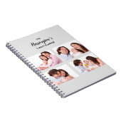 カスタム4家族の写真コラージュ四角形フレームPla ノートブック (右側)