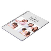 カスタム4家族の写真コラージュ四角形フレームPla ノートブック (左側)