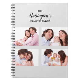 カスタム4家族の写真コラージュ四角形フレームPla ノートブック