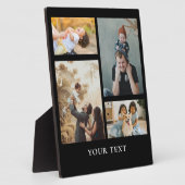 カスタム4枚の写真のコラージュと文字を追加 フォトプラーク (側面)