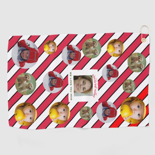 カスタム4枚の写真🎄ホリ最高のー ゴルフタオル (横)