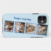 カスタム4枚の写真手書きモノグラムiPhoneケース Case-Mate iPhoneケース (裏面(横))