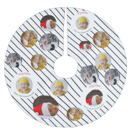 カスタム4枚🎄クリスマス ブラッシュドポリエステルツリースカート