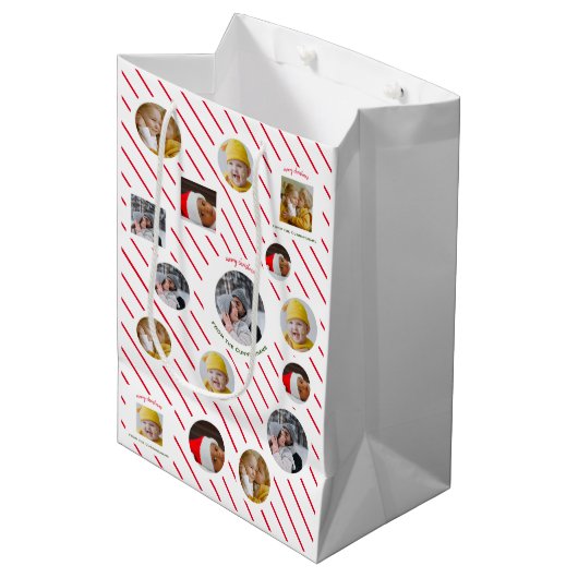 カスタム4枚🎄クリスマス ミディアムペーパーバッグ (正面アングル)