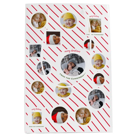 カスタム4枚🎄クリスマス ミディアムペーパーバッグ (正面)