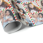 カスタム4枚パーソナライズされたの写真コラージュクリスマス ラッピングペーパー (ロールコーナー)