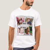 カスタム4枚フォトコラージュ史上最高のポピーTシャツ Tシャツ (正面)