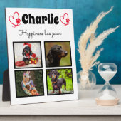 カスタム4犬のコラージュ卓上 フォトプラーク (側面)