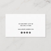 カスタム4穴グレーロゴスタッドイヤリングディスプレイ 名刺 (裏面)