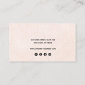 カスタム4穴ピンクスタッドイヤリングディスプレイロゴ 名刺 (裏面)