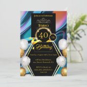 カスタム40th誕生日招待状 招待状 (スタンド正面)