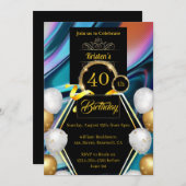 カスタム40th誕生日招待状 招待状 (正面/裏面)